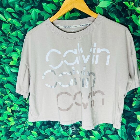 Calvin Klein Performance pink / blush cropped style top size M - Picture 5 of 11